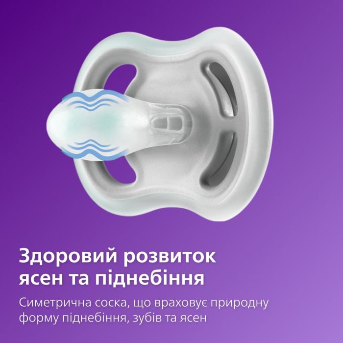 Пустушка Avent Ultra Air 0-6міс, ортодонтична, 2шт, для дівчат