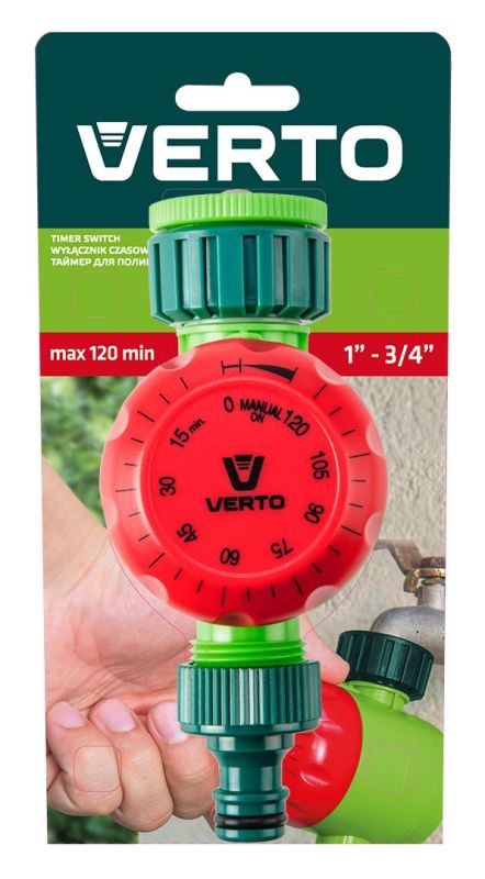 Таймер для поливу Verto, 1/2"-3/4", механічний, до 120 хв