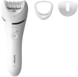 Епілятор Philips 8000 series дисковий, акумуляторний , пінцет.-32, волог.+сух., насадок-2, з підсвіткою, білий