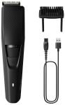 Триммер Philips Series 3000 для бороды и усов, акум., насадок-1, сталь, черный