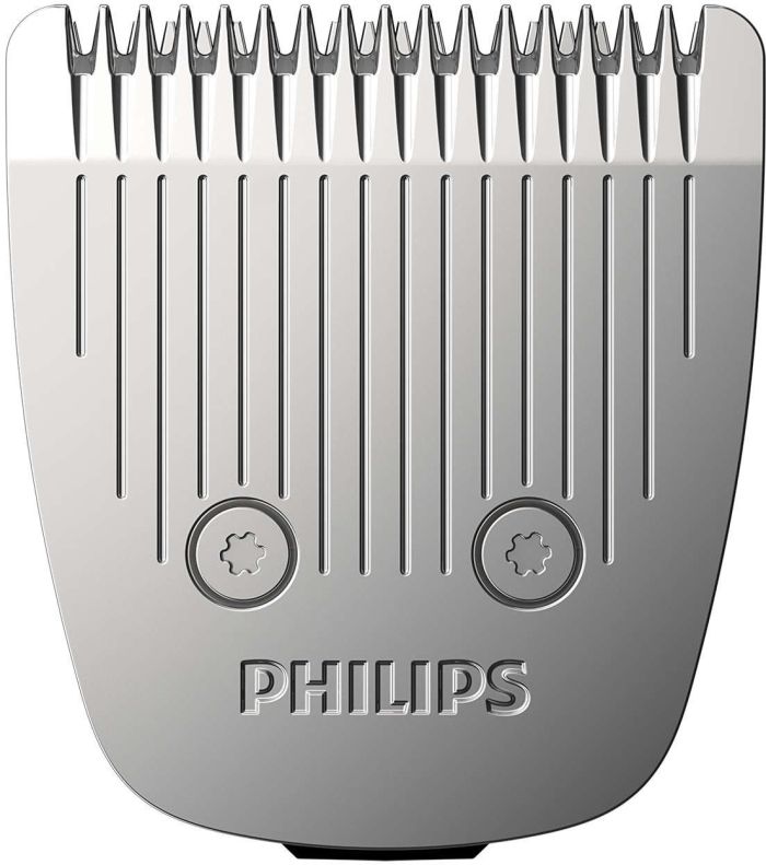 Триммер Philips Beardtrimmer series 5000 для бороды и усов, сеть+акум., насадок-2, чехол, сталь, черный