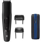 Триммер Philips Beardtrimmer series 5000 для бороды и усов, сеть+акум., насадок-2, чехол, сталь, черный