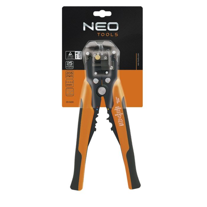 Знімач ізоляції Neo Tools, автоматичний, 0.5-6мм2, RG6/59, кусачки, 205мм