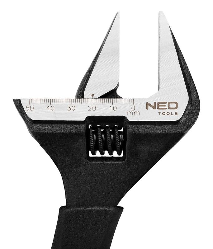 Ключ разводной Neo Tools, кованый, CrV, 250мм, рабочий диапазон 0-50мм