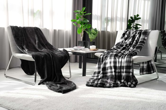 Плед Ardesto Flannel, 160х200см, 100% полиэстер, темно-серый