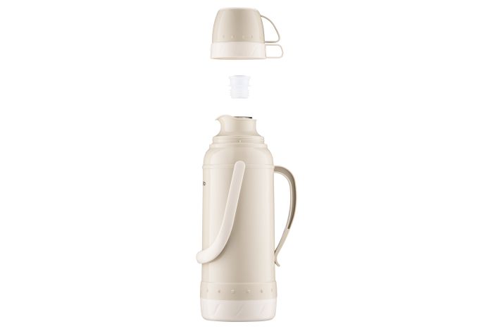 Термос Ardesto Gemini Gourmet, 2000мл, пластик, боросиликатное стекло, бежевый