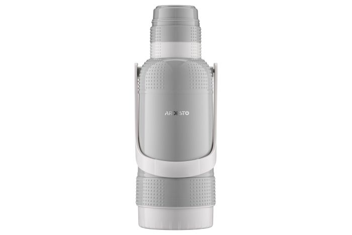 Термос Ardesto Gemini Gourmet, 3200мл, пластик, боросилікатне скло, сірий