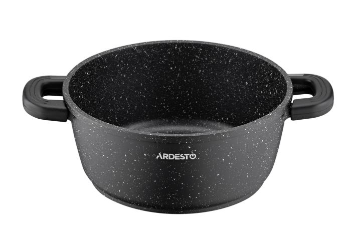 Каструля зі скляною кришкою Ardesto Gemini Anzio, 2.5л, алюміній, чорний