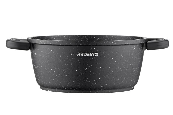 Каструля зі скляною кришкою Ardesto Gemini Anzio, 2.5л, алюміній, чорний