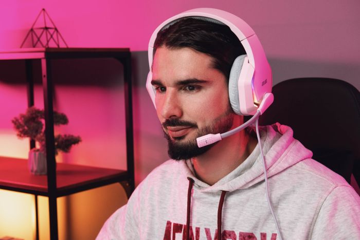 Гарнитура игровая 2E GAMING HG315, 7.1, USB-A, RGB, 2м, розовый