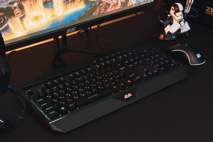 Клавиатура мембранная 2E GAMING KG315 110key, USB-A, EN/UA, RGB, чёрный