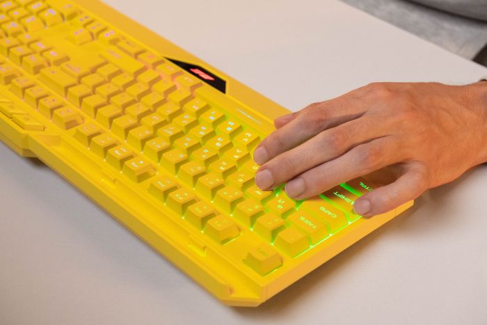 Клавиатура мембранная 2E GAMING KG315 110key, USB-A, EN/UA, RGB, жёлтый