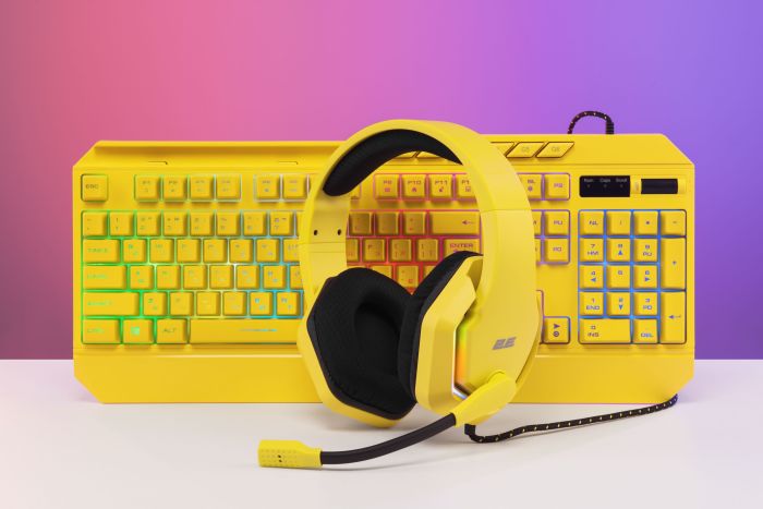 Клавиатура мембранная 2E GAMING KG315 110key, USB-A, EN/UA, RGB, жёлтый