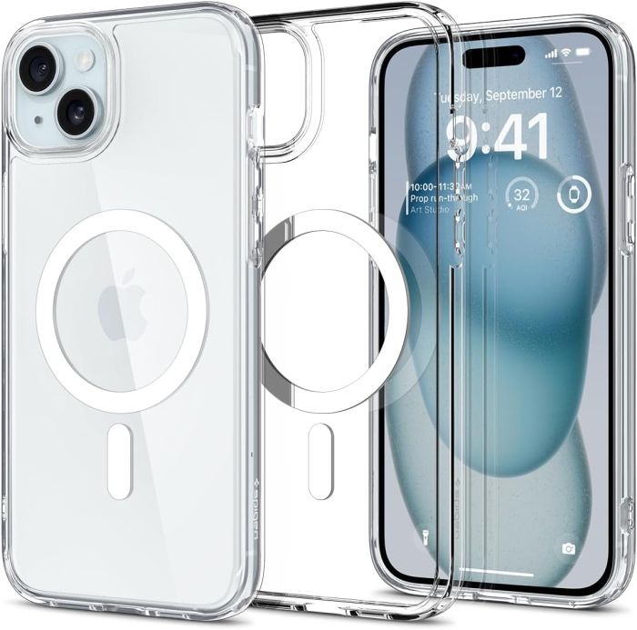 Чохол Spigen для iPhone 15, Ultra Hybrid MagFit, White