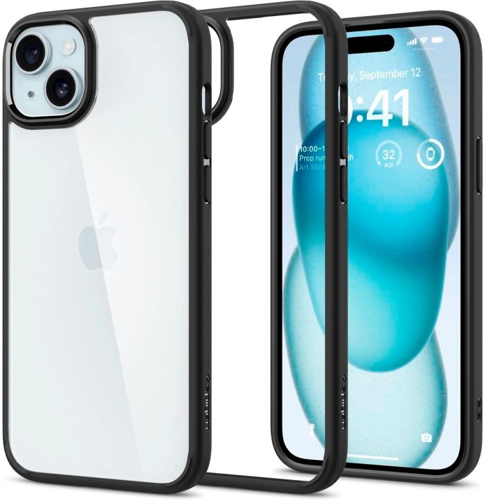 Чохол Spigen для iPhone 15, Ultra Hybrid, Matte Black