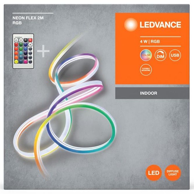 Лента светодиодная LEDVANCE NEON FLEX 4W, 2M RGB USB RC