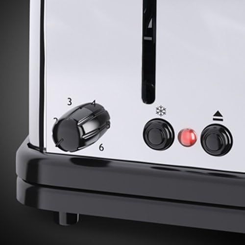 Тостер Russell Hobbs Chester 1000Вт, длинные слоты, металл, серебристый