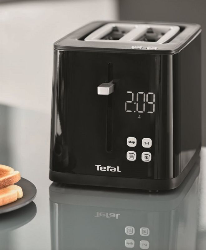 Тостер Tefal Digital 850Вт, LED дисплей, пластик, черный