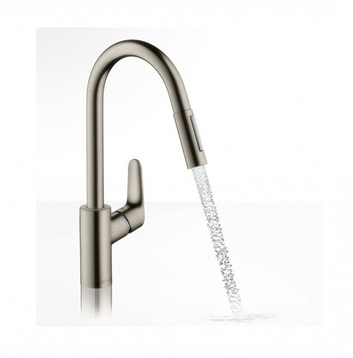 Набор для кухни Hansgrohe , гранитная мойка S520-F480 + смес. Focus M41, серый камень-сталь