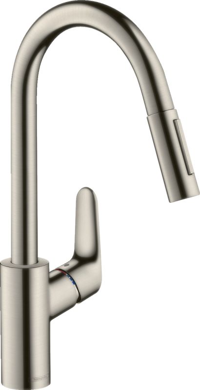 Набор для кухни Hansgrohe , гранитная мойка S520-F480 + смес. Focus M41, серый камень-сталь