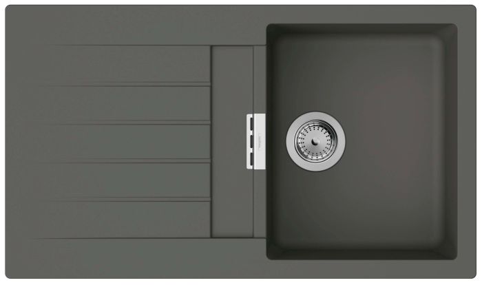 Набор для кухни Hansgrohe , гранитная мойка S520-F345 + смес. Zesis M33, серый камень-сталь