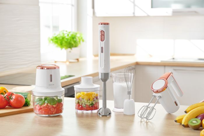 Миксер Sencor ручной Accu technology, 50Вт, насадки-2, беспроводной, USB-C, белый