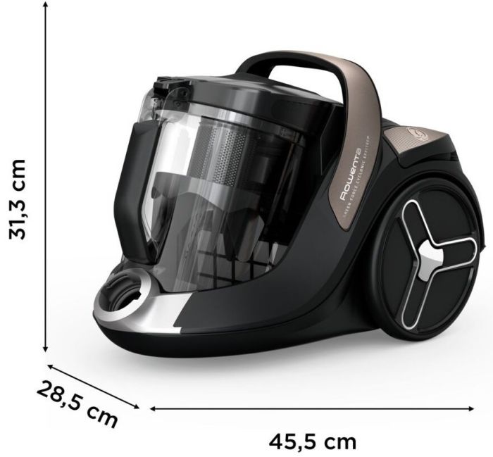 Пылесос Rowenta контейнерный Green Force Cyclnic Effitech+, 500Вт, конт пыль -2.5л, НЕРА, черный