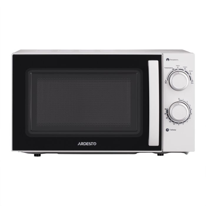 Микроволновая печь ARDESTO, 20л, мех. управл., 700Вт, откр.ручкой, белый