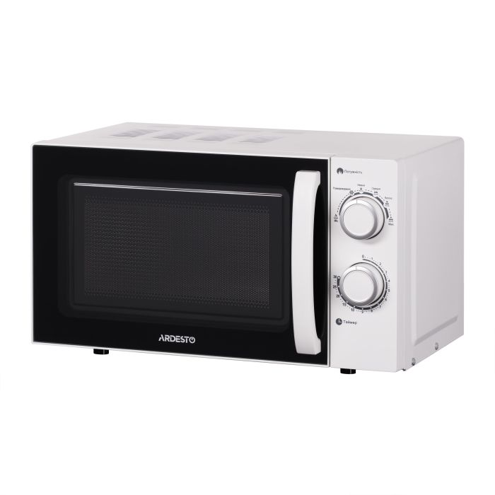 Микроволновая печь ARDESTO, 20л, мех. управл., 700Вт, откр.ручкой, белый