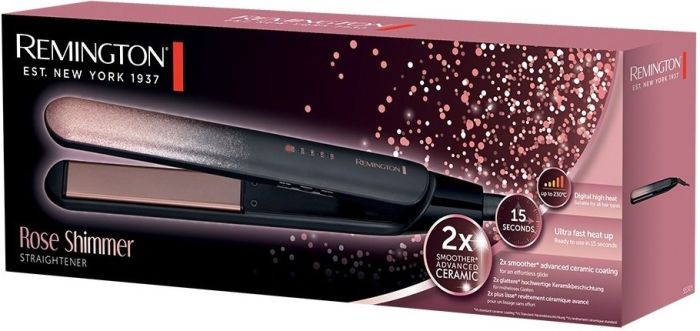 Випрямляч Remington Rose Shimmer, темп.режимів-5, 150-230С, кераміка, чорно-золотий