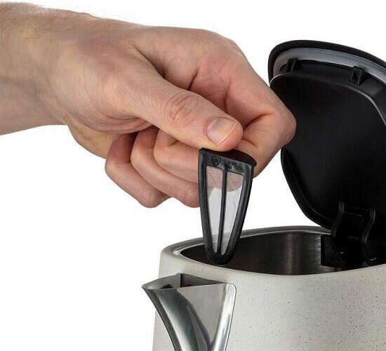 Электрочайник Russell Hobbs Luna Stone, 1.7л, металл, под камень, бежевый