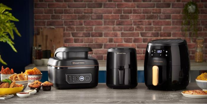 Мультипечь Russell Hobbs SatisFry Air&Grill, 1745Вт, чаша-5.5л, сенсорное управл., алюминий/пластик, черно-оранжевый