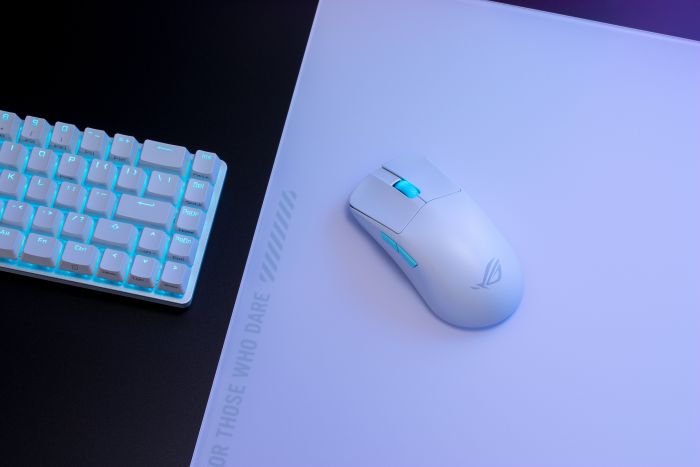 Мышь ASUS ROG Harpe Ace Aim Lab Edition, RGB, USB-A/WL/BT, белый