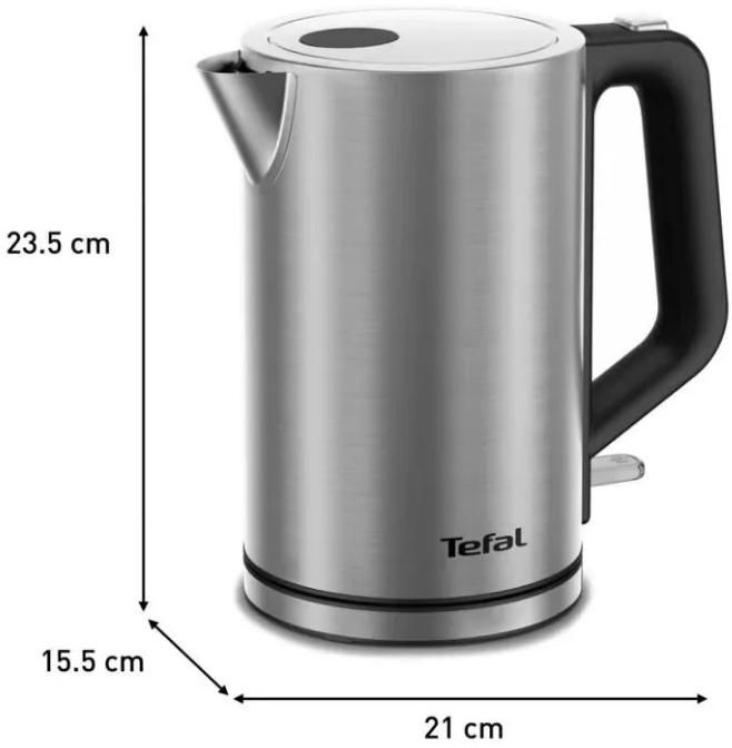 Электрочайник Tefal Bronx Electric 1.7л, нержав. сталь, серый