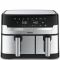 Мультипечь Tefal Dual EasyFry&Grill AirFryer, 2700Вт, чаша-5.2/3.1л, сенсорное управл., 2 чаши, гриль, пластик, серо-черный