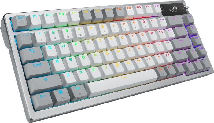 Клавіатура механічна ASUS ROG Azoth 81key, NX Red, USB-A/WL/BT, EN, RGB, білий