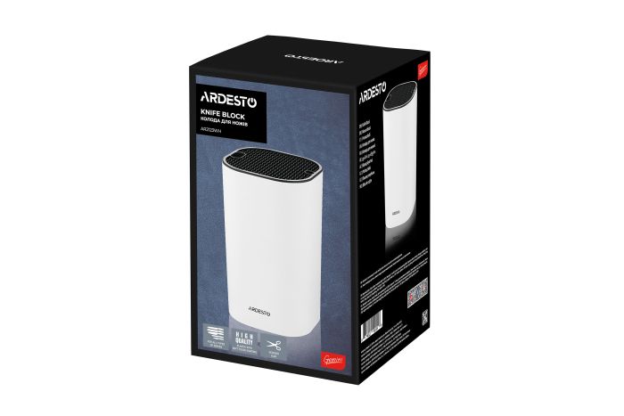 Колода для ножей Ardesto Gemini, 23см, пластик, белый