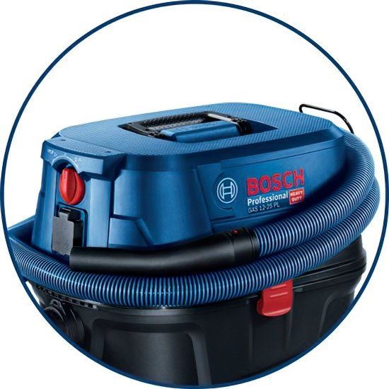 Пылесос профессиональный Bosch GAS 12-25 PL, 1350Вт, 200мБар, контейнер 25л, НЕРА Н13, 9кг