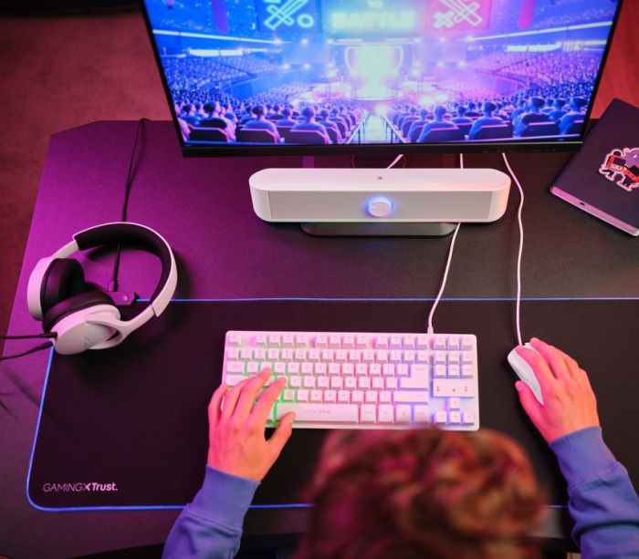 Акустическая система Trust GXT 619 Thorne Саундбар, USB/AUX,  RGB, Белый