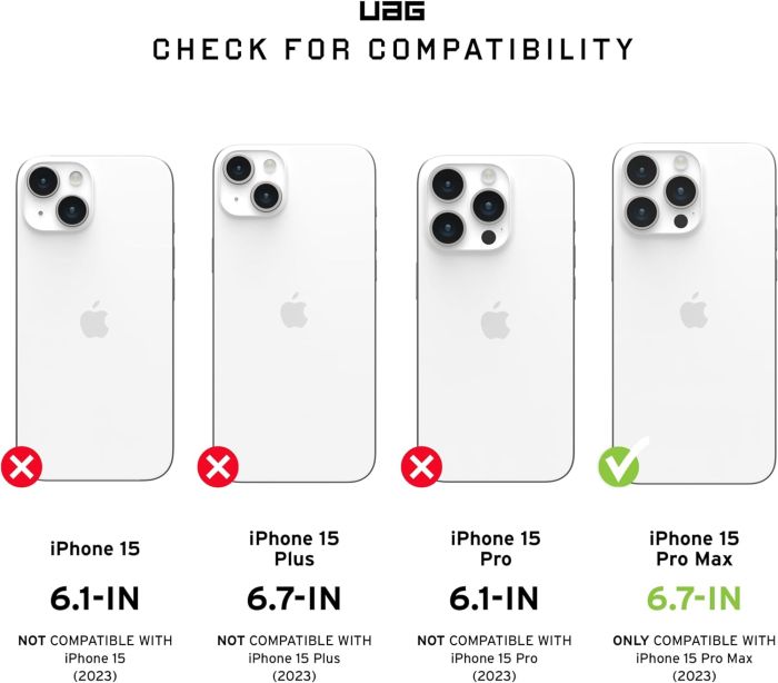 Чохол UAG для iPhone 15 Pro Max, Plyo Magsafe, Ice/Rose Gold