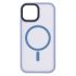 Чохол 2Е Basic для iPhone 15, Soft Touch MagSafe Cover, синій світлий