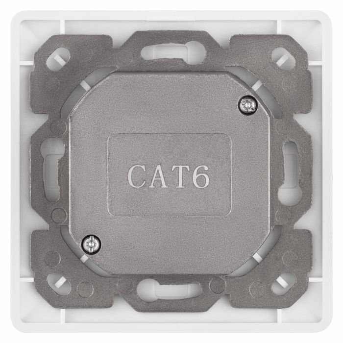 Настінна розетка 2E CАТ 6 FTP, 2xRJ45, 8P8C, для прихованої проводки
