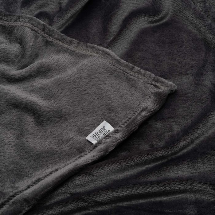 Плед Ardesto Flannel, 200x220см, 100% полиэстер, темно-серый