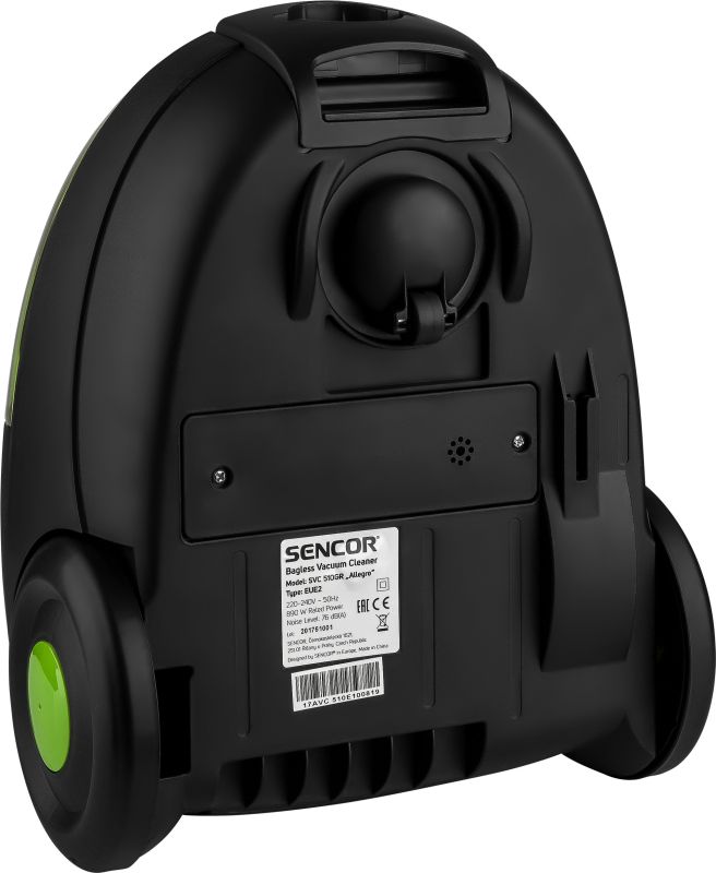 Пылесос Sencor контейнерный Allegro, 890Вт, конт пыль -1.5л, НЕРА, черно-зеленый