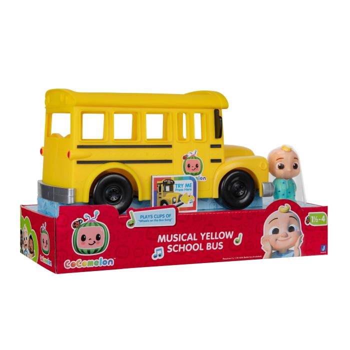 Игровой набор CoComelon Feature Vehicle Желтый школьный Автобус, со звуком