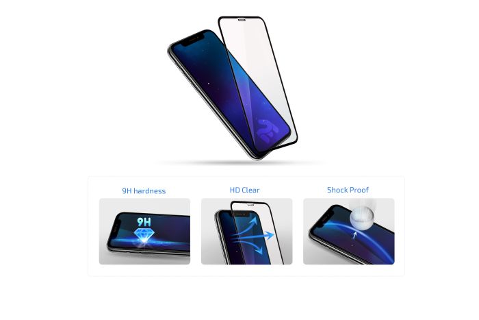 Захисне скло 2E для iPhone 15, 2.5D FCFG, (1 Pack), чорна рамка
