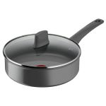 Сотейник з кришкою Tefal Renewal, 24см, алюміній, бакеліт, скло, сірий