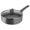 Сотейник з кришкою Tefal Renewal, 24см, алюміній, бакеліт, скло, сірий