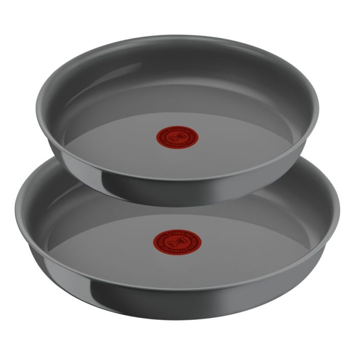 Набор посуды Tefal Ingenio Renew, съемная ручка, 3 предмета, алюминий, бакелит, серый