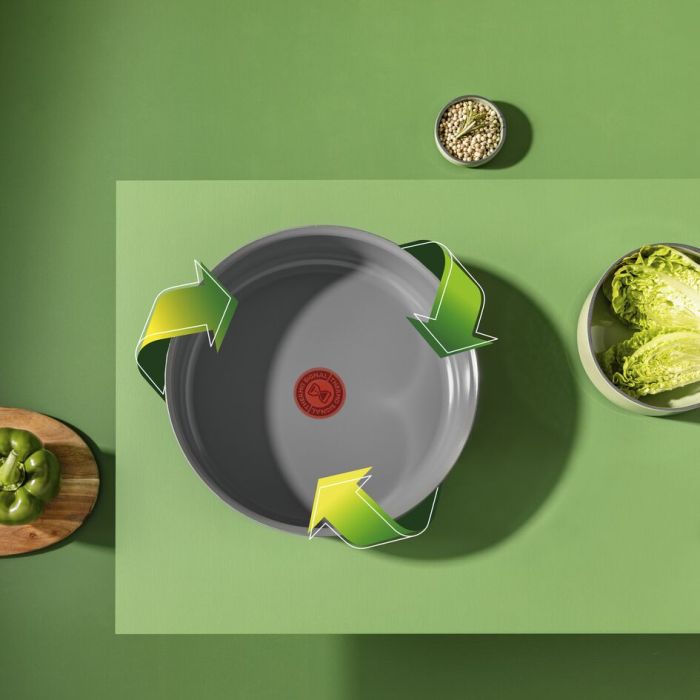 Набор посуды Tefal Ingenio Renew, съемная ручка, 3 предмета, алюминий, бакелит, серый